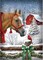Christmas Diamond Painting Kits,Christmas Bird Horse 5D DIY Diamond Painting Kits,Full Diamond Round Diamond Painting Beginners for Home Wall Decor and Craft Gifts(12 X 16 Inch)